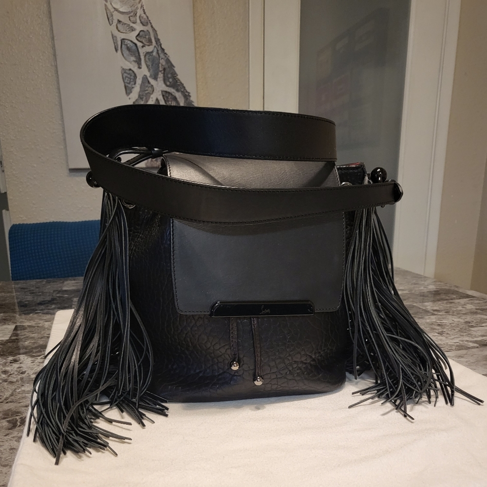 CHRISTIAN LOUBOUTIN FRINGE BACKPACK HANDBAG